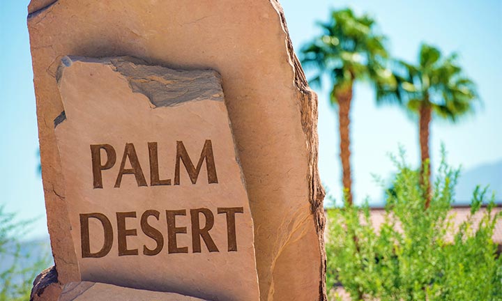Palm Desert stone sign