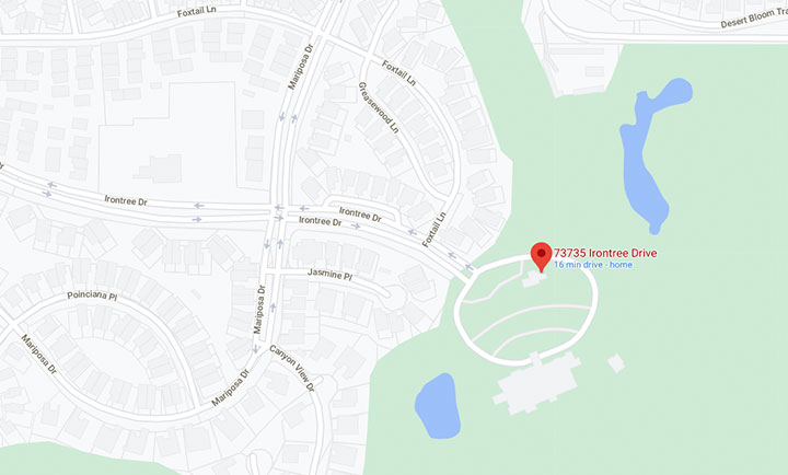 Location Map for Ironwood Country Club